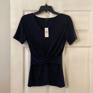 Ann Taylor Blouse size S brand new with tag color navy blue length 23” bust 30”